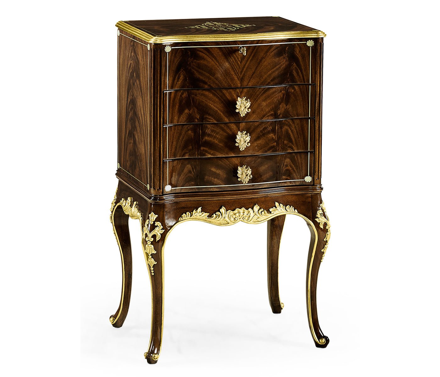 Monte Carlo Collection - Mahogany & Gilded Jewellery Collectors Cabinet Wardrobes| Jonathan Charles