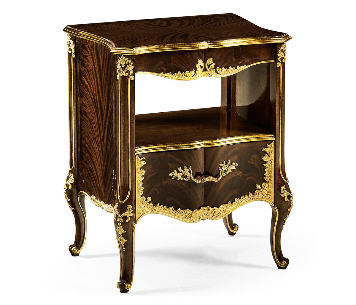 Monte Carlo Collection - Mahogany & Gilded Nightstand Ground Decors| Jonathan Charles
