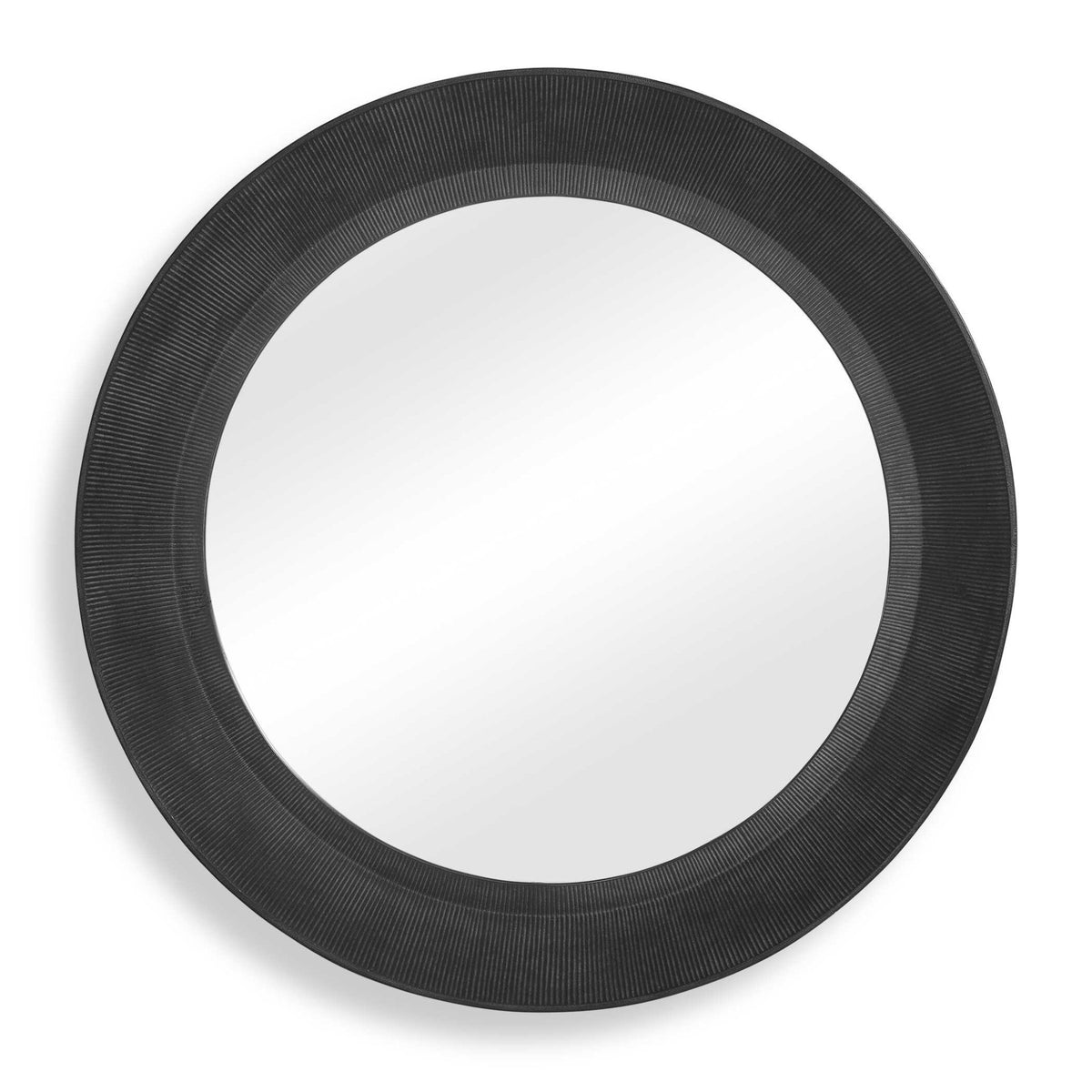 Montgomery Round Black Mirror Mirrors| Uttermost