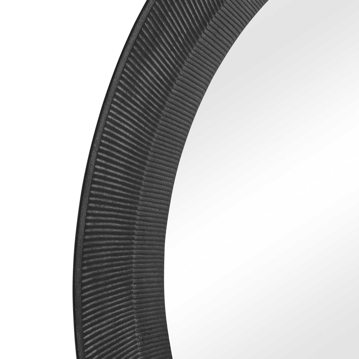 Montgomery Round Black Mirror Mirrors| Uttermost