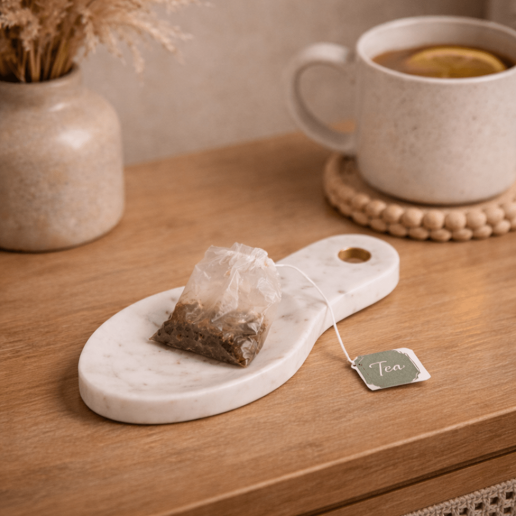 Moonshine Marble Tea Bag Rest Tray| Roots Furniture
