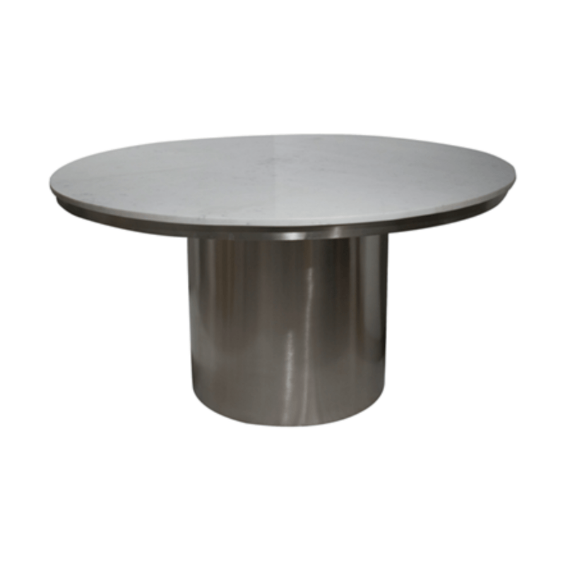 Moonstone Circular  Dining Table - Silver