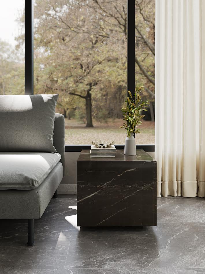 Moonstone Marble Side Table - Al Rugaib Furniture