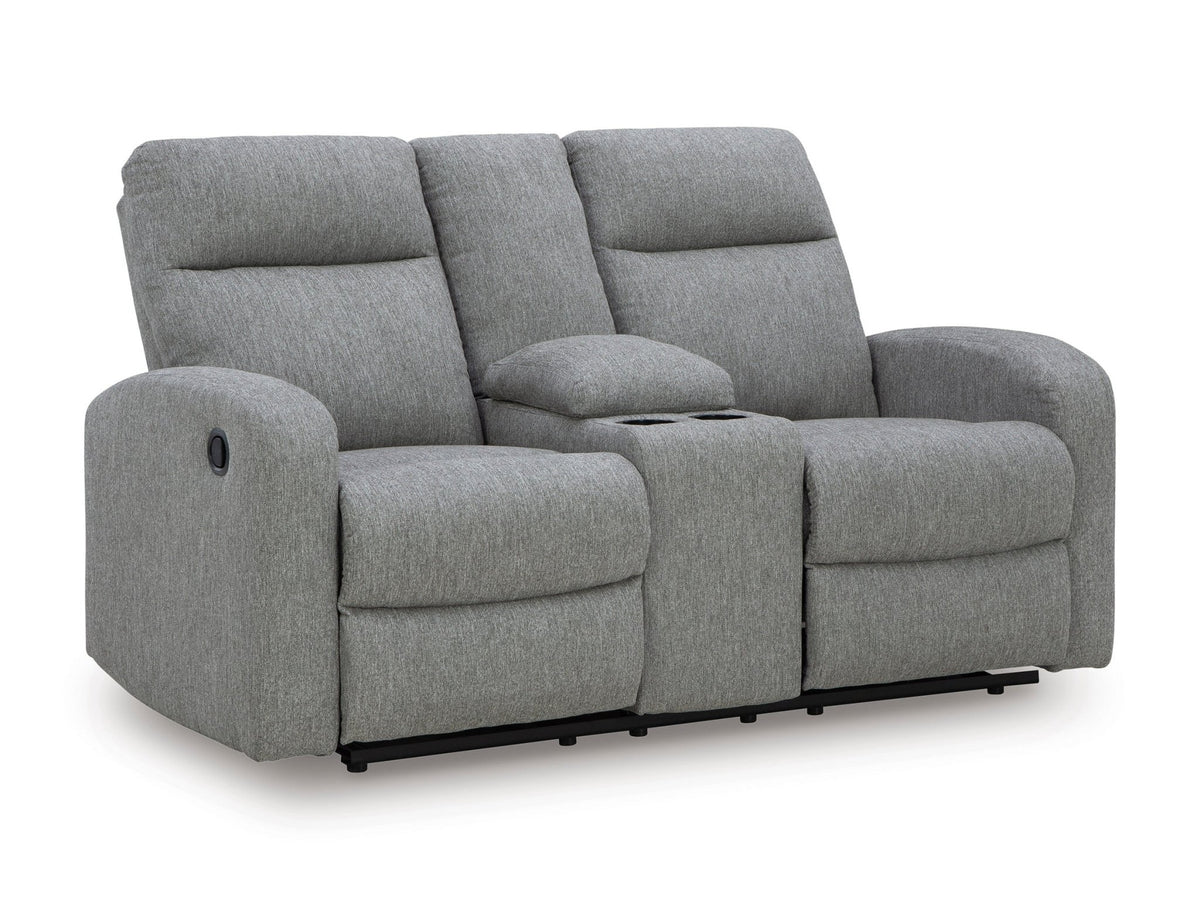 Moreau Place DBL Rec Loveseat w/Console Recliners| Ashley Homestore