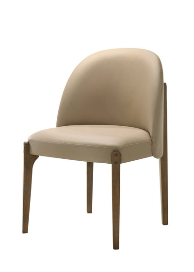 Morgans Brown Leather Dining Chair - Al Rugaib Furniture