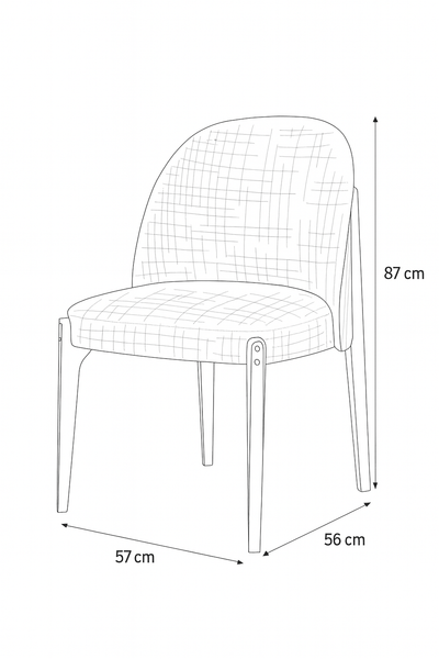 Morgans Dark Gray Dining Chair - Al Rugaib Furniture