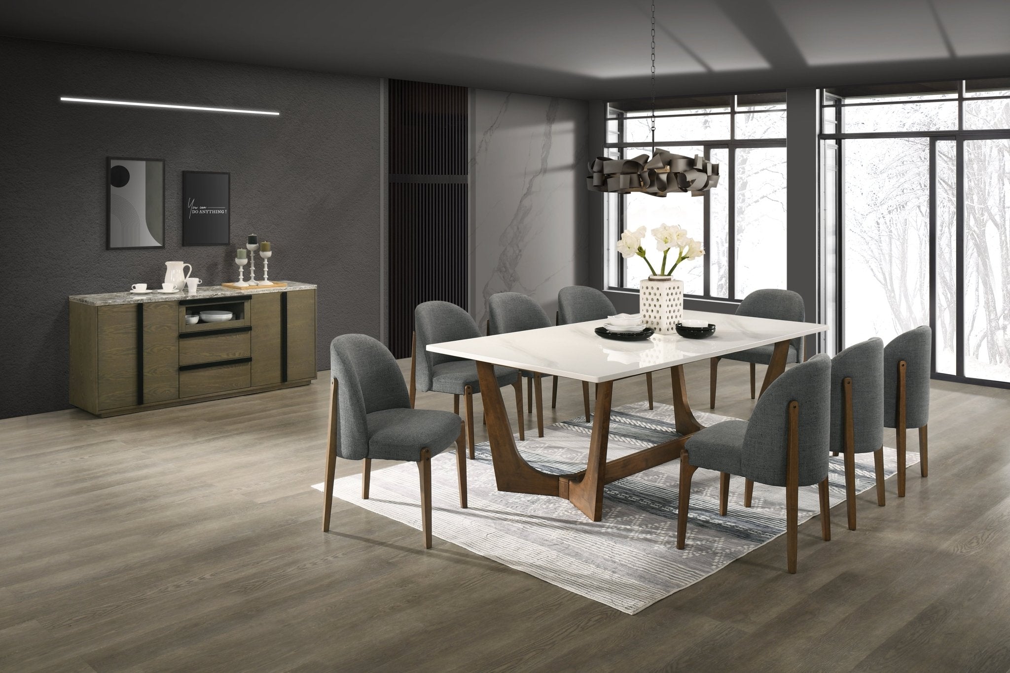Morgans White Marble Dining Table 8 Dining Tables| Roots Furniture