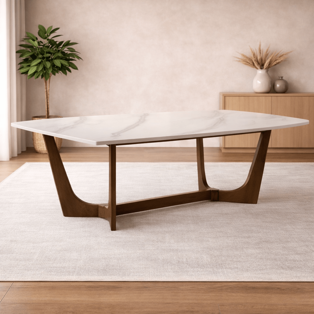 Morgans White Marble Dining Table 8 Dining Tables| Roots Furniture