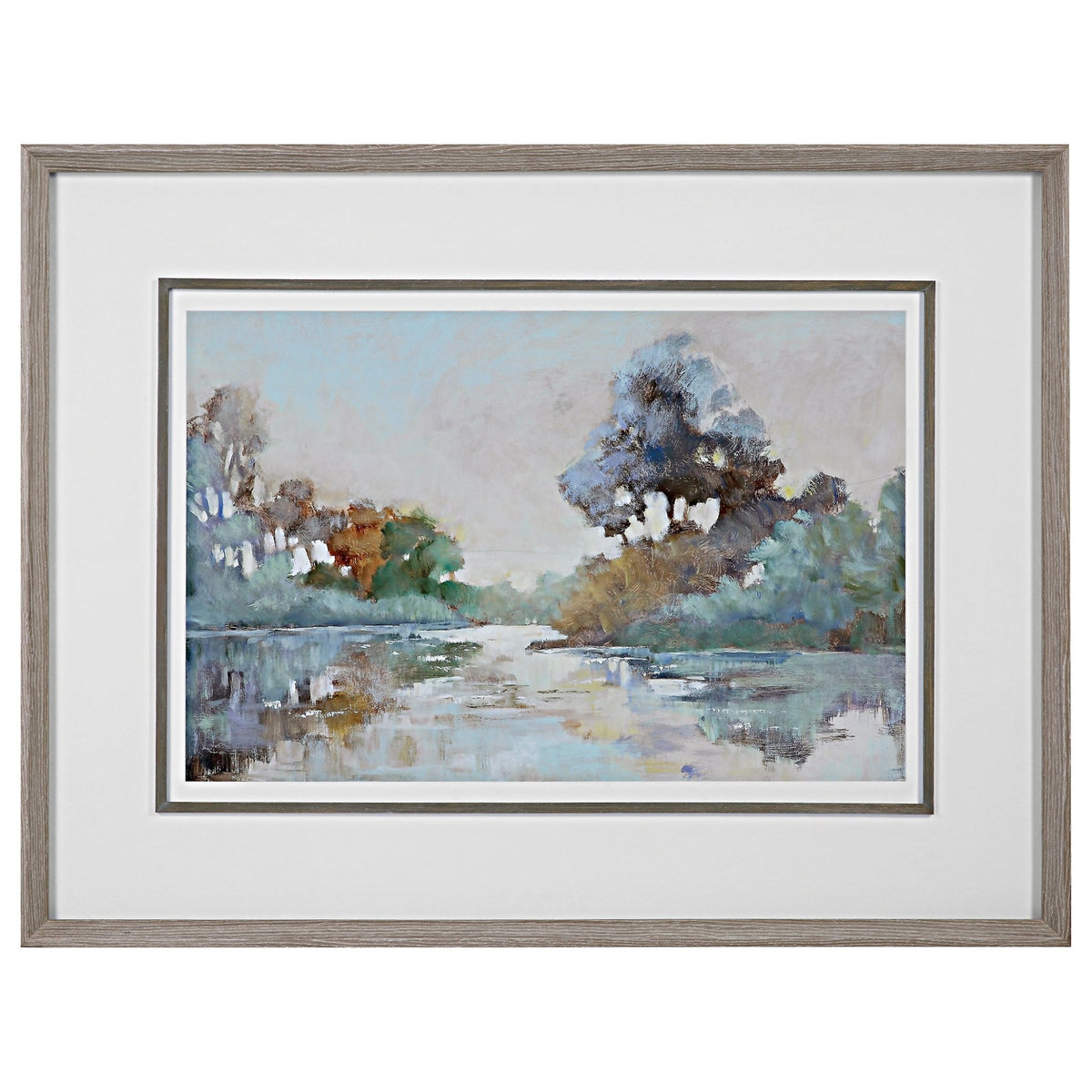 Morning Lake Framed Print Paintings & Pictures| Uttermost