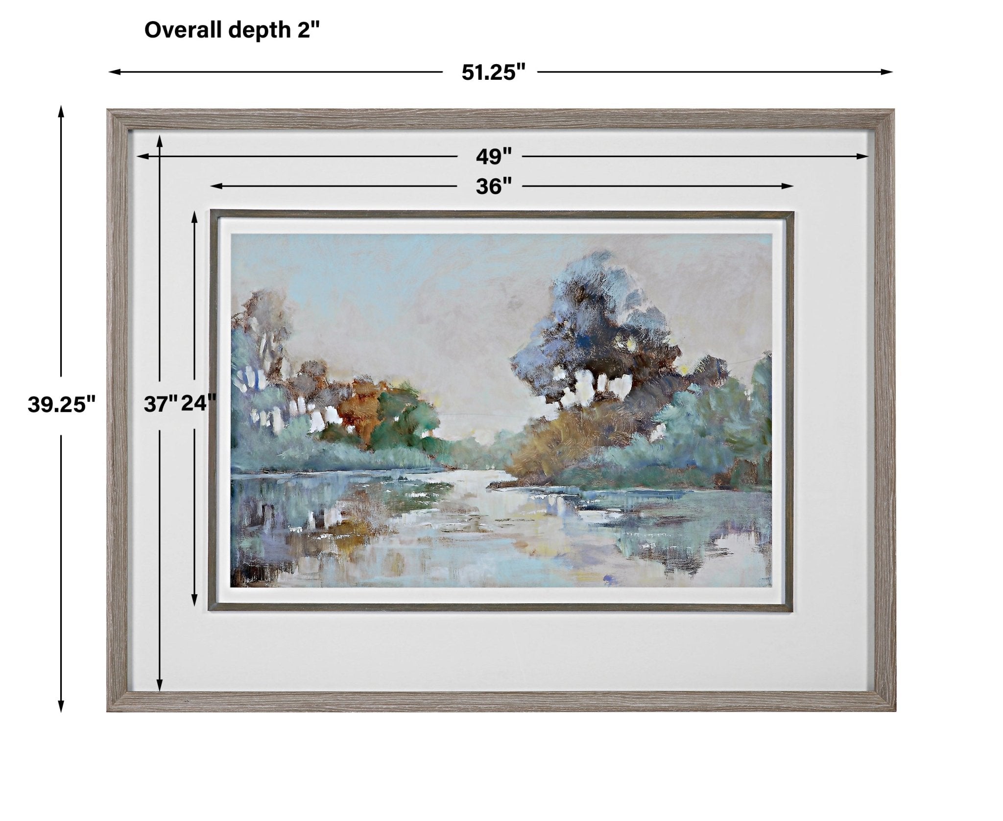 Morning Lake Framed Print Paintings & Pictures| Uttermost