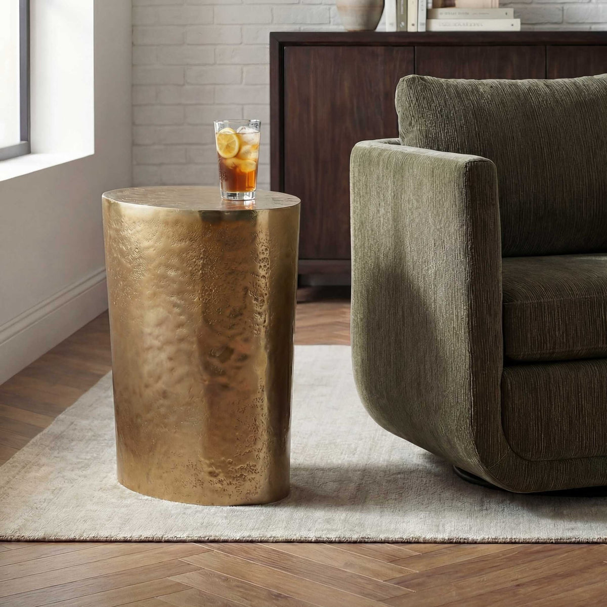 Morroni Brass Accent Table Accent & End Tables| Uttermost
