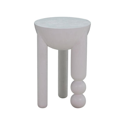 "Morse White Wooden Accent Table " - Al Rugaib Furniture