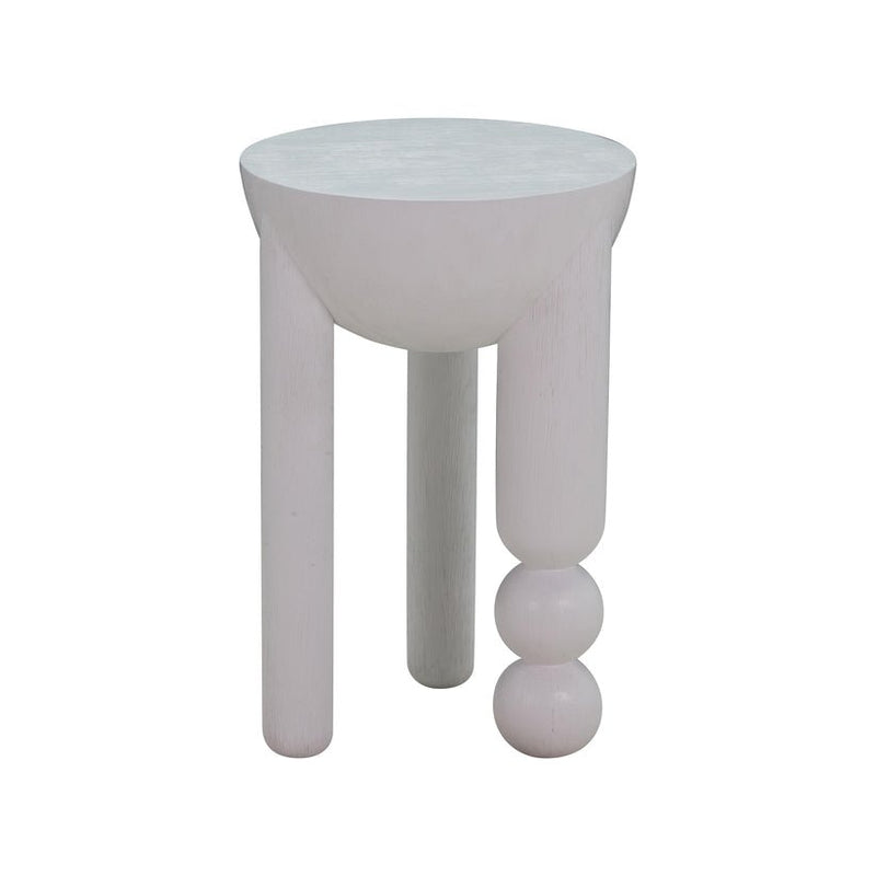 "Morse White Wooden Accent Table " - Al Rugaib Furniture