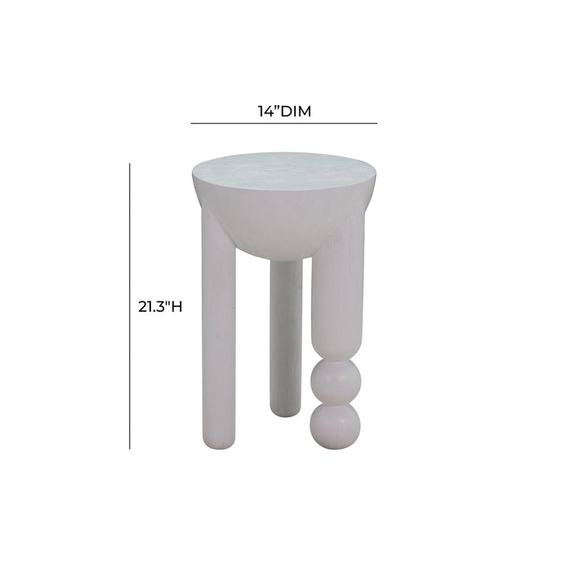 "Morse White Wooden Accent Table " Accent & End Tables| TOV