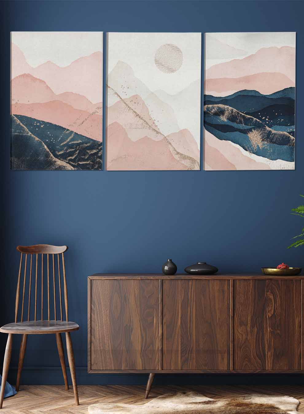 Mountain Abstract Paintings(set of 3) Paintings & Pictures| LOWHA