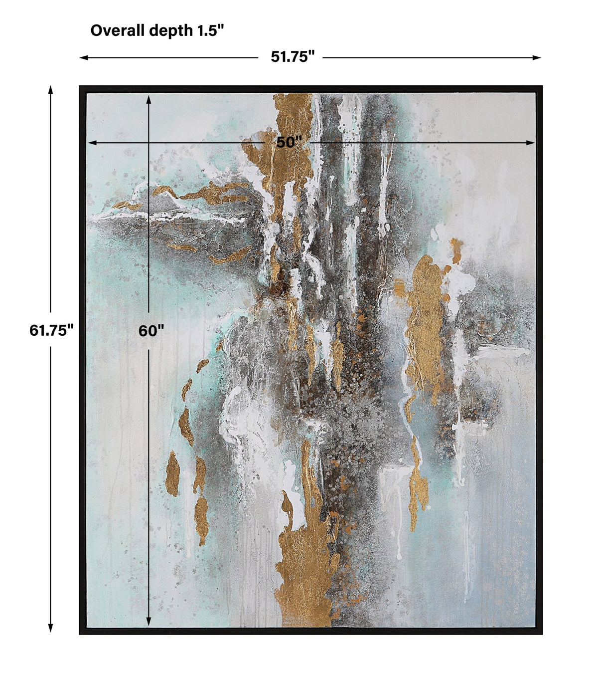 Mountain Mist Hand Painted Canvas Wall Art| Uttermost