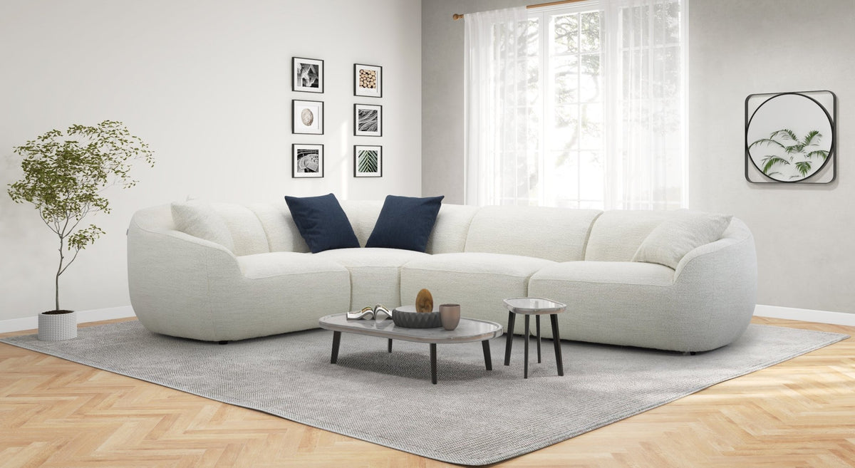 Mulhouse White Sectional Sectionals| Roots Furniture