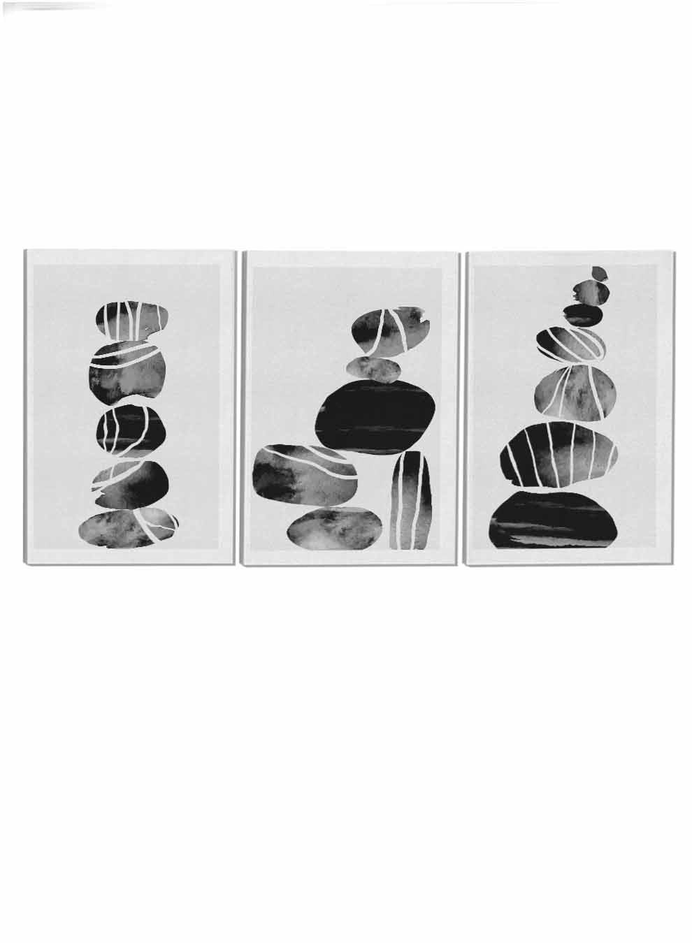 Multi Shapes Abstract Paintings(set of 3) Paintings & Pictures| LOWHA