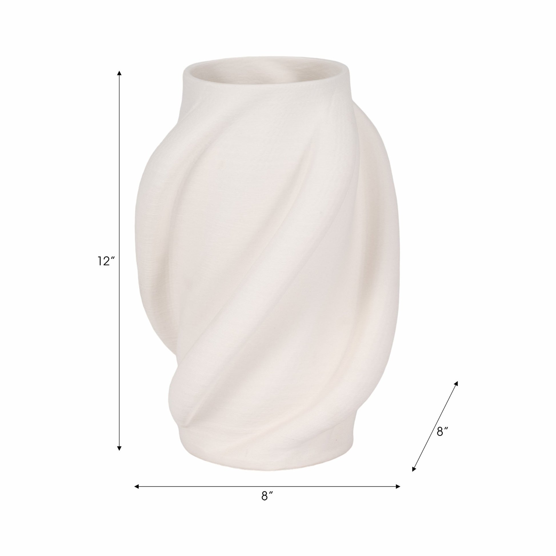 MURANO 3D PRINTED VASE, WHITE Vases and Jars| Sagebrook Home