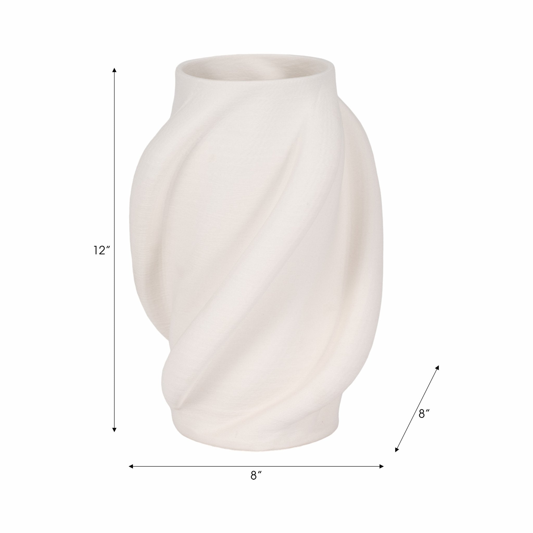 MURANO 3D PRINTED VASE, WHITE Vases and Jars| Sagebrook Home