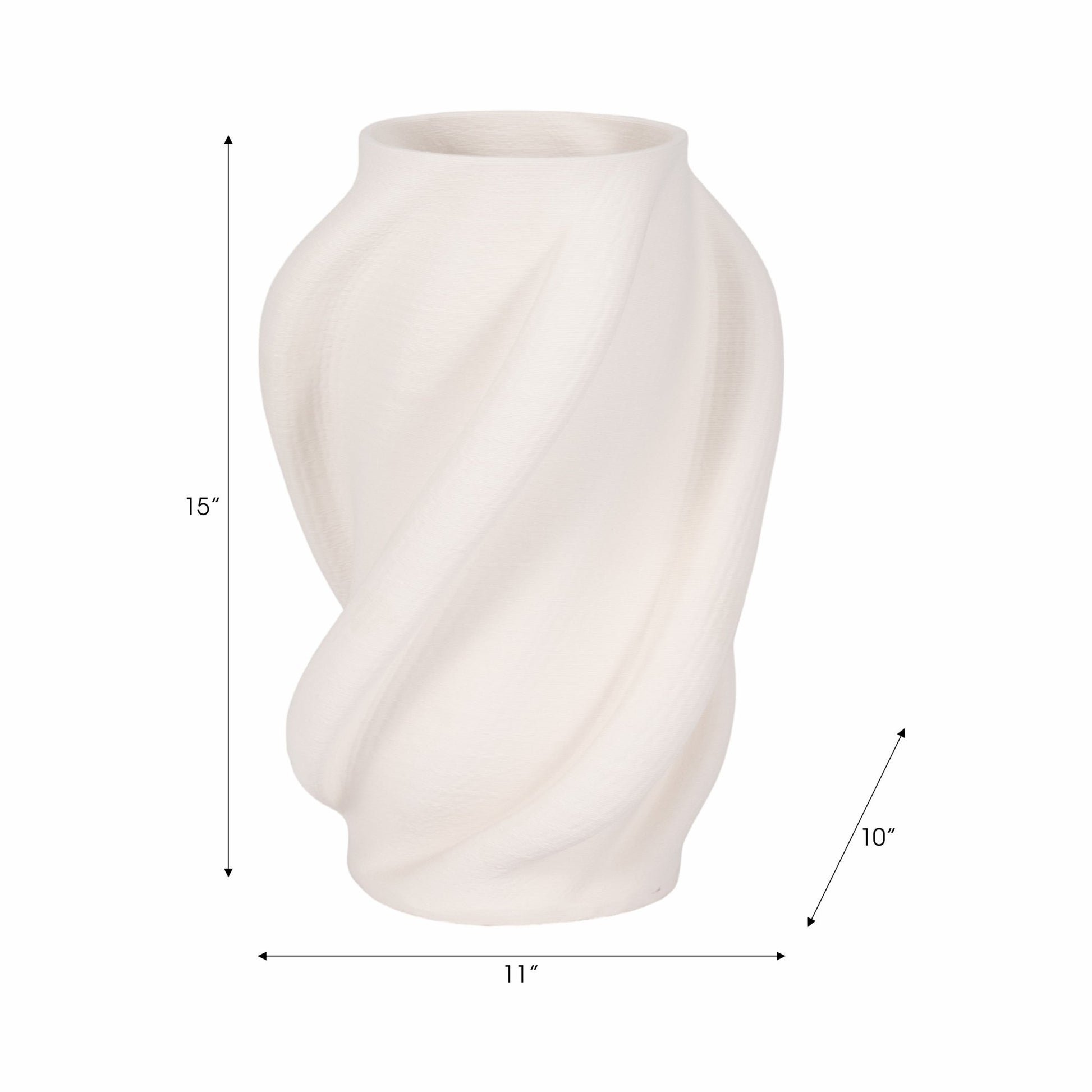 MURANO 3D PRINTED VASE, WHITE Vases and Jars| Sagebrook Home