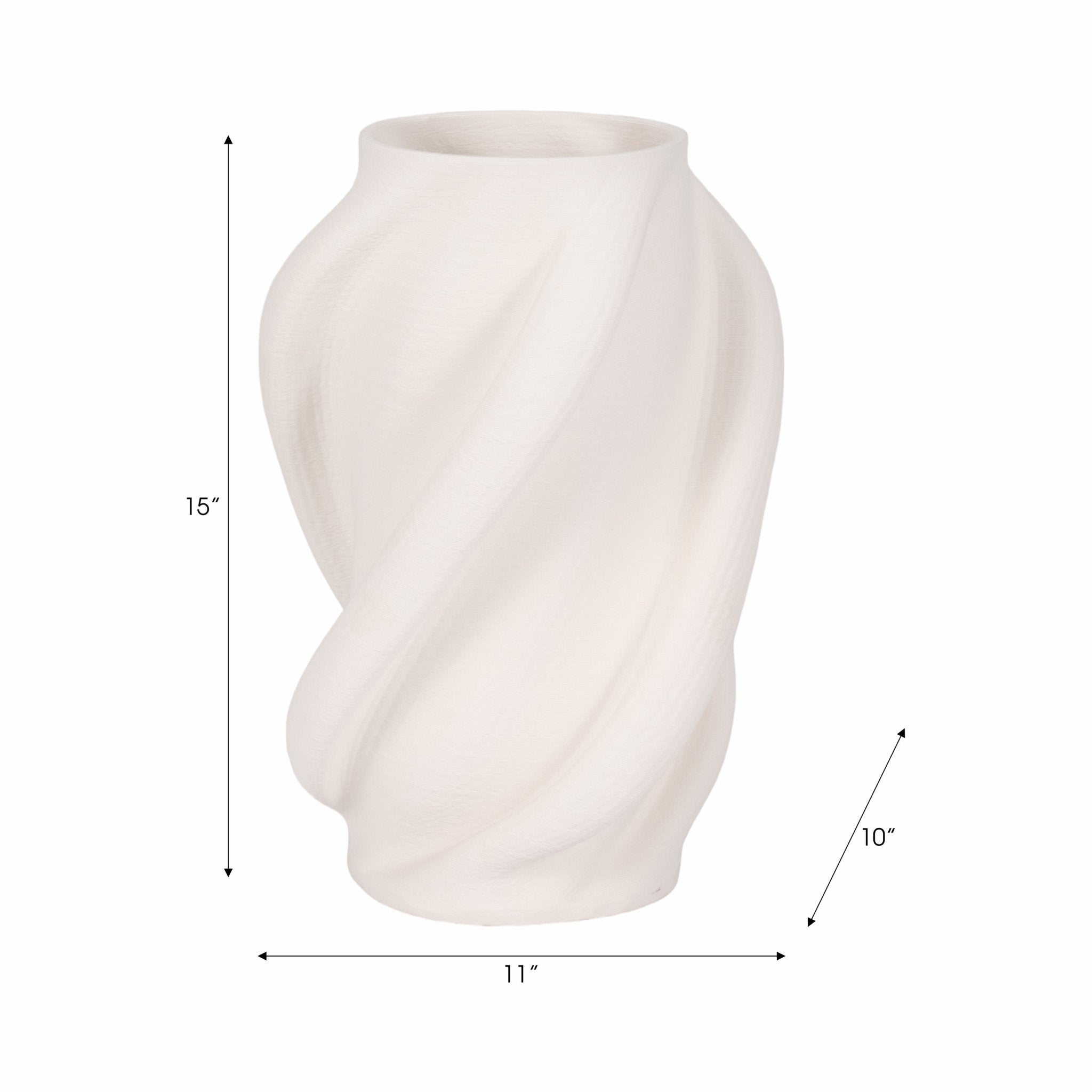 MURANO 3D PRINTED VASE, WHITE Vases and Jars| Sagebrook Home