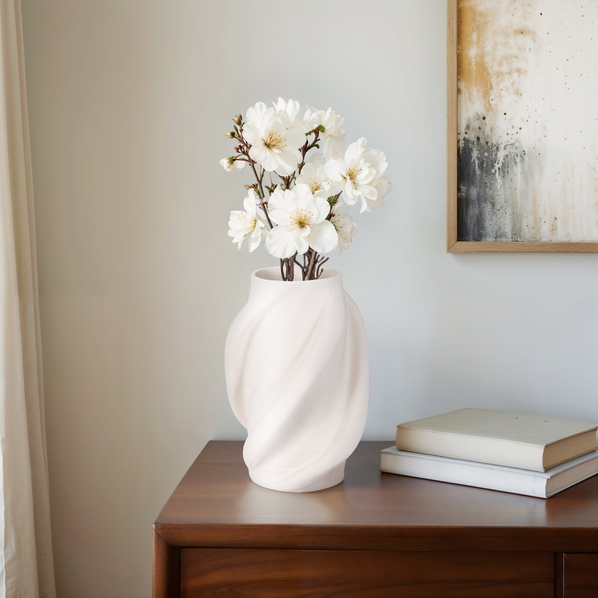 MURANO 3D PRINTED VASE, WHITE Vases and Jars| Sagebrook Home