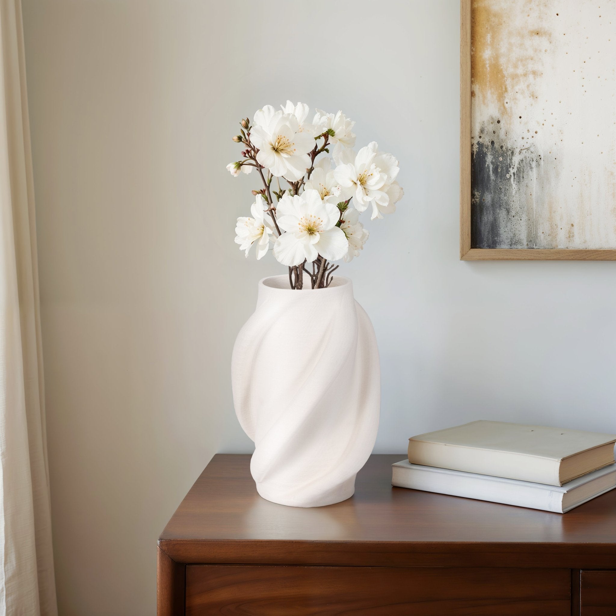 MURANO 3D PRINTED VASE, WHITE Vases and Jars| Sagebrook Home