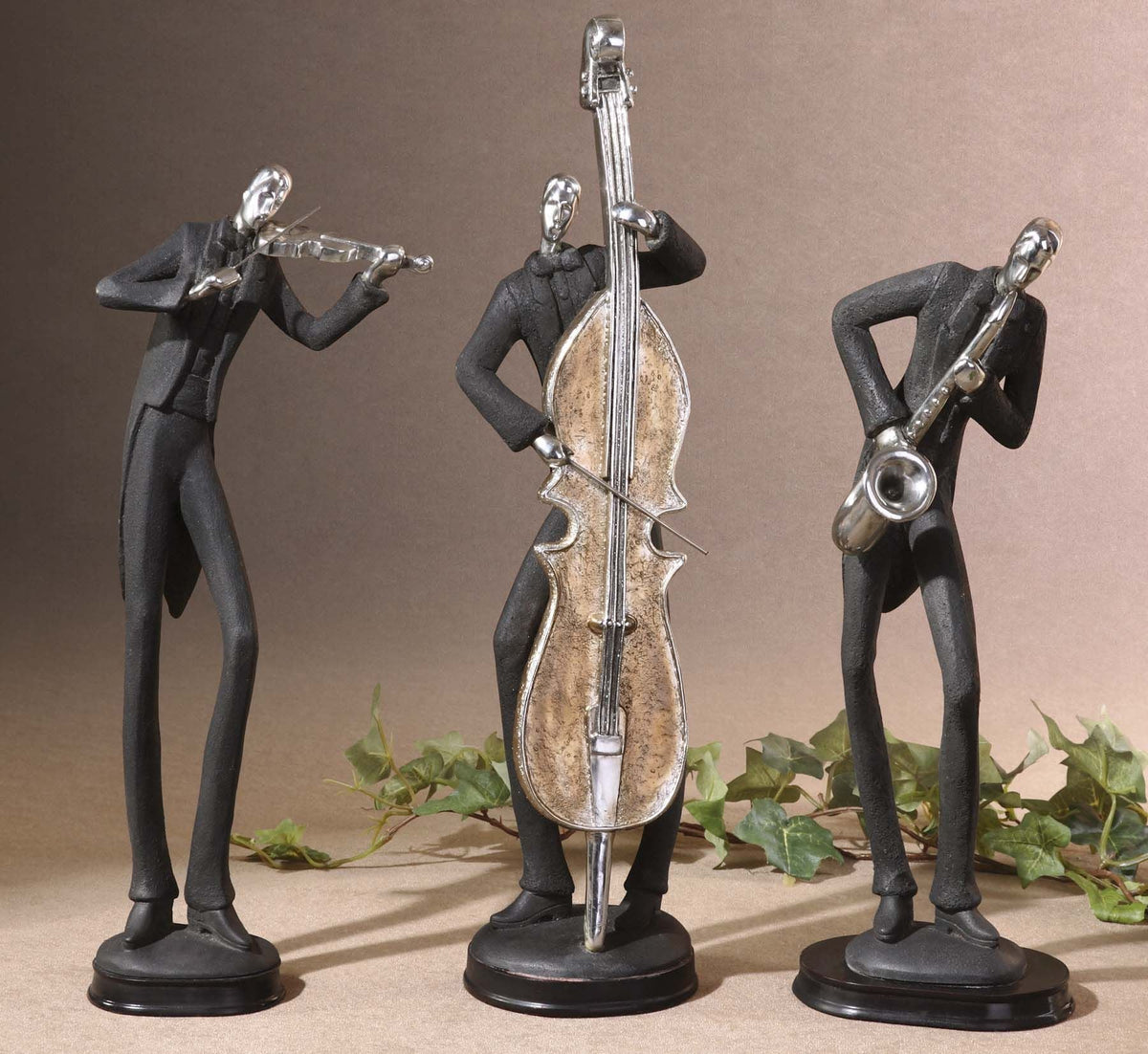 Musicians Figurines, S/3 Table Decors| Uttermost