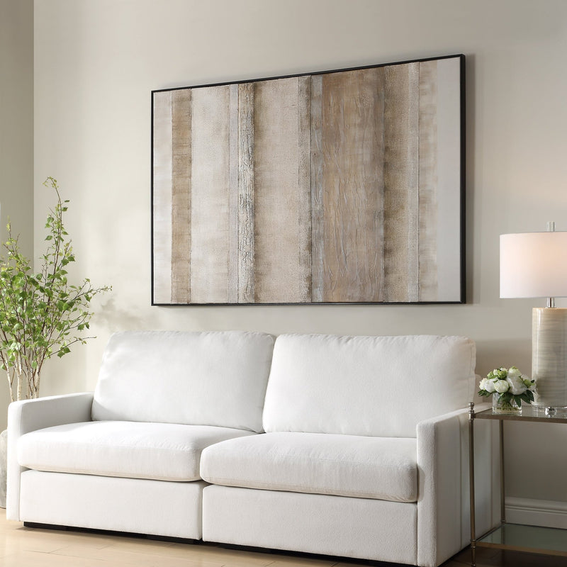 MUTED BROWN ABSTRACT Hand Painted Canvas - Al Rugaib Furniture