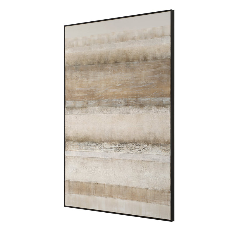 MUTED BROWN ABSTRACT Hand Painted Canvas - Al Rugaib Furniture