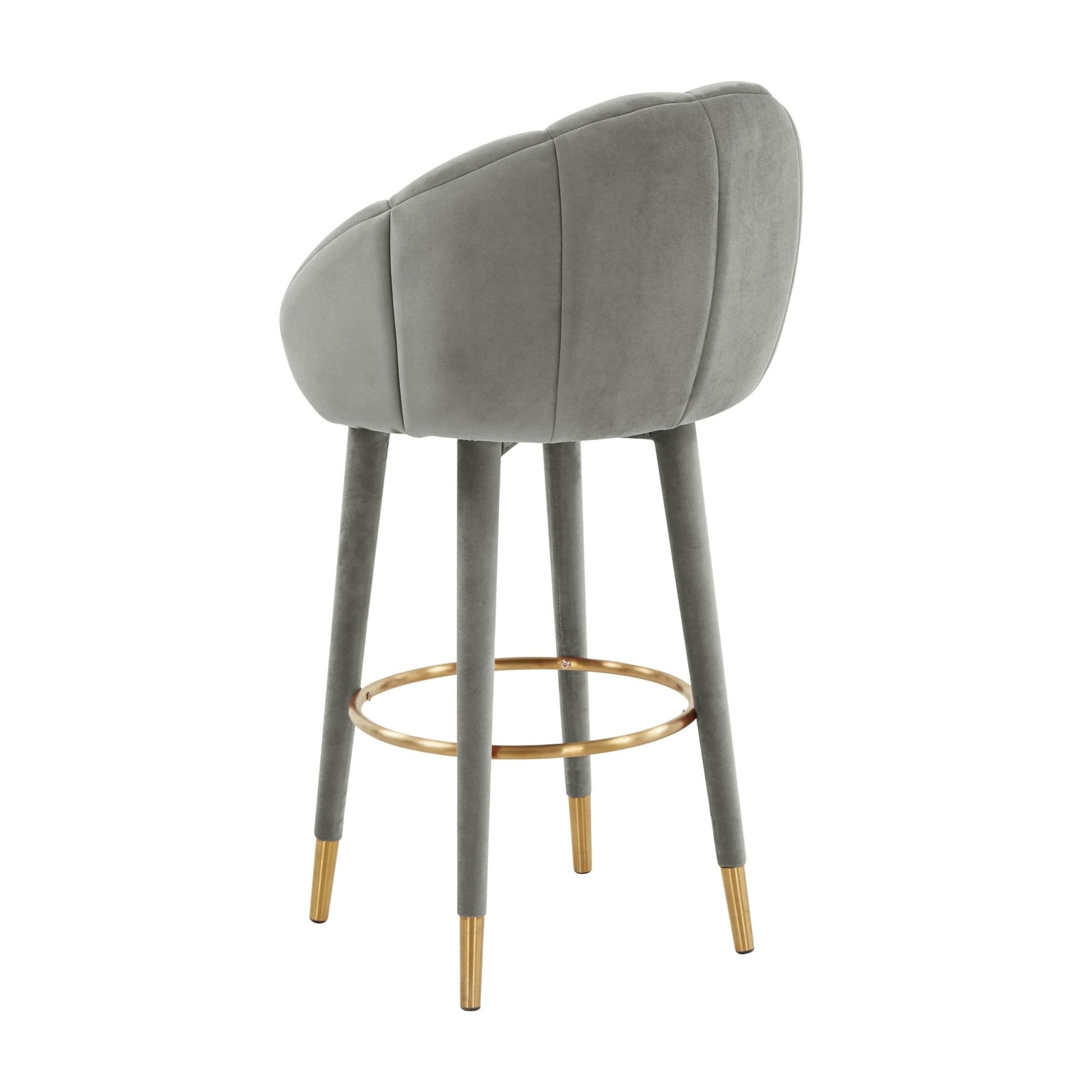 Myla Light Grey Swivel Bar Stool Counter Stools| TOV