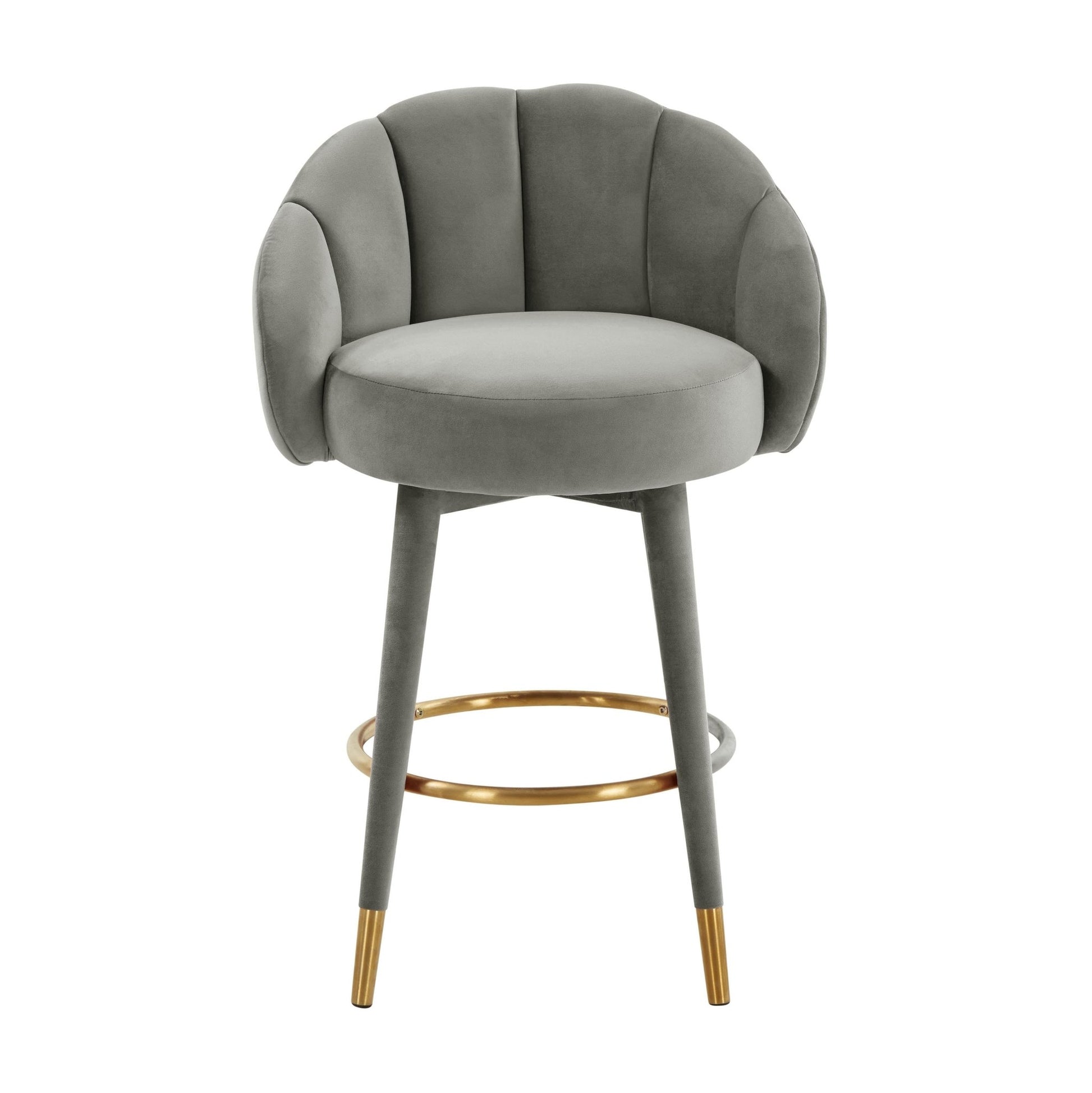 Myla Light Grey Swivel Counter Stool Counter Stools| TOV
