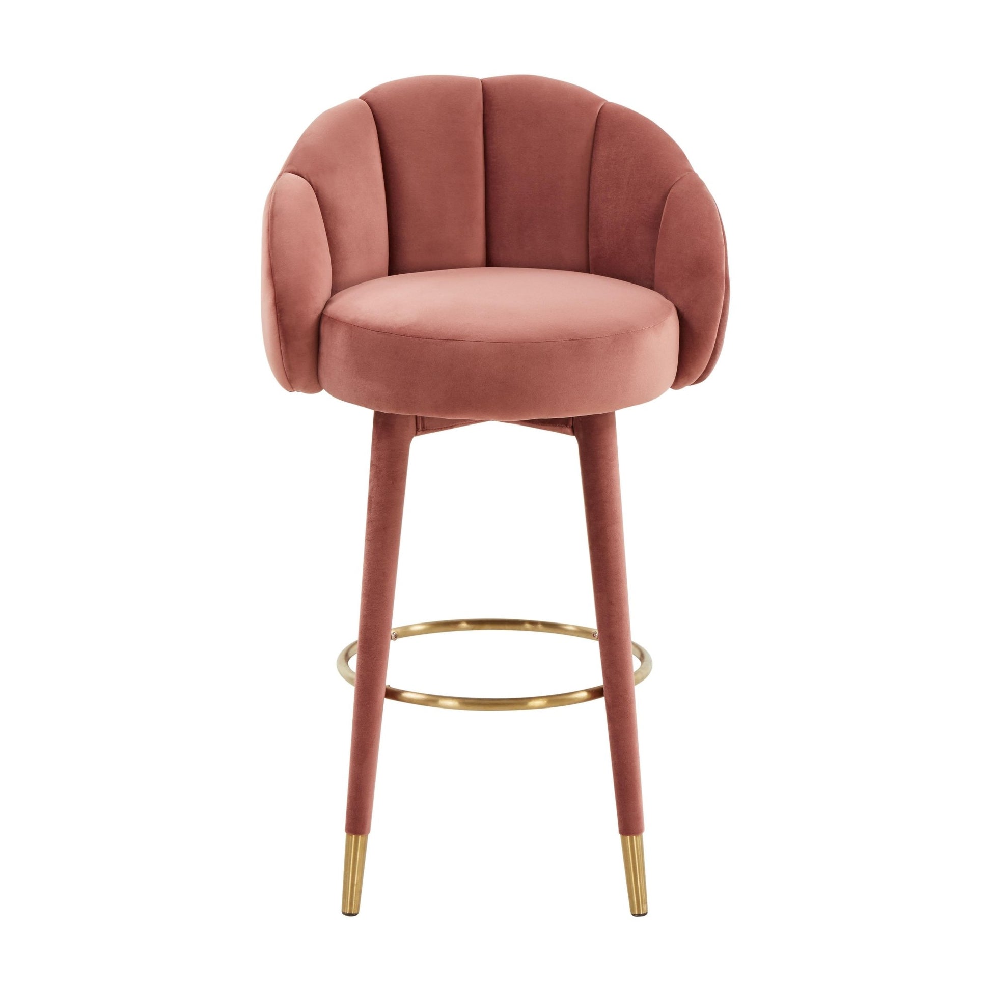 Myla Salmon Swivel Bar Stool Stools| TOV