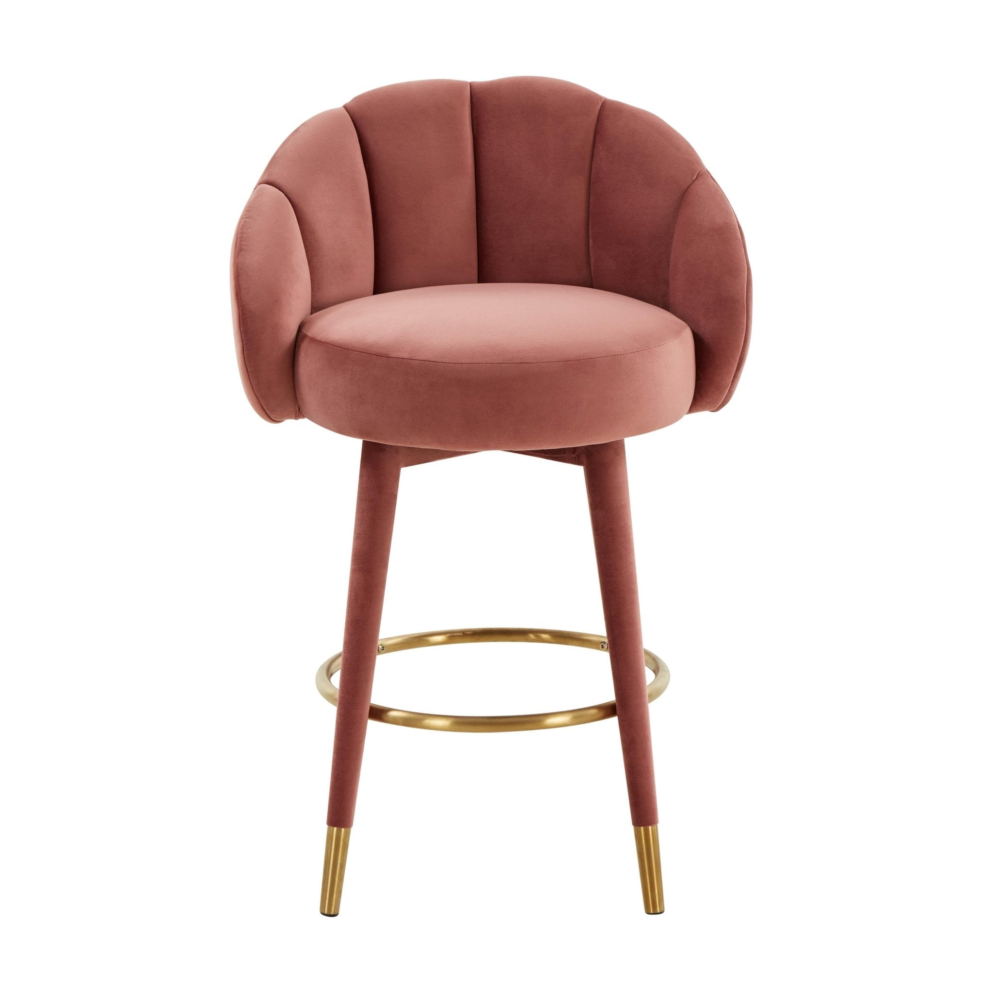 Myla Salmon Swivel Counter Stool Counter Stools| TOV
