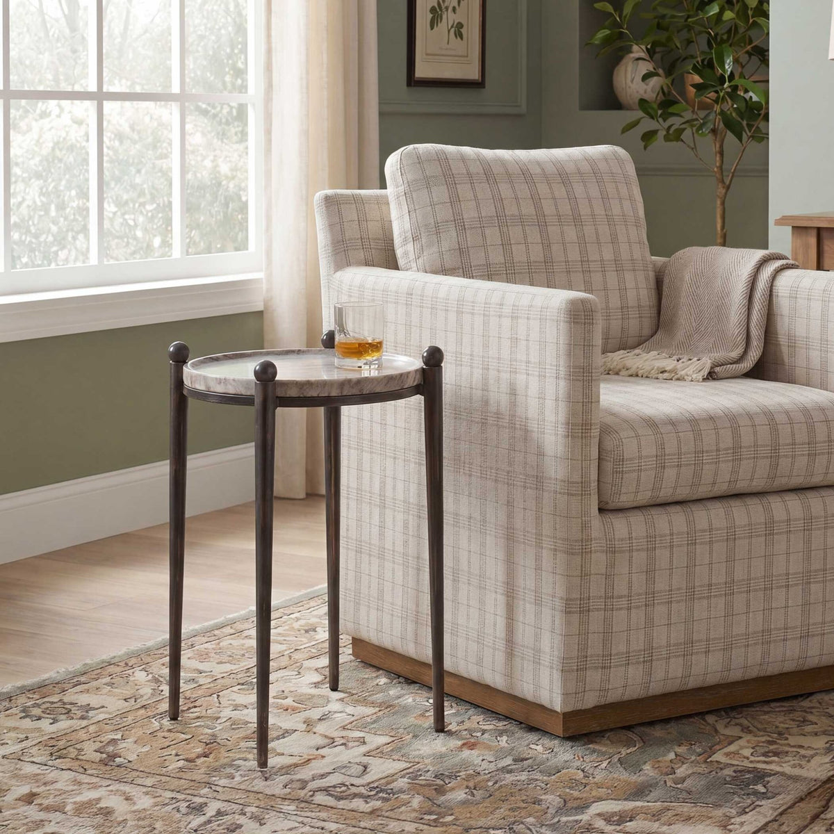 Nahunta Dark Bronze Accent Table Accent & End Tables| Uttermost