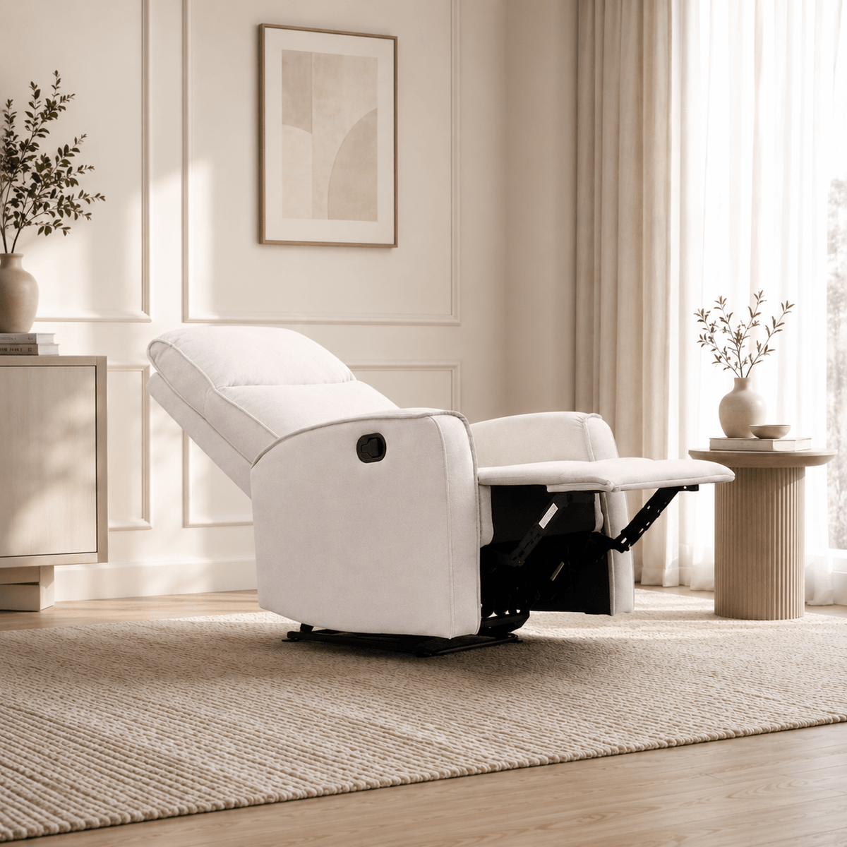 Nairobi Beige Manual Recliner Recliners| Roots Furniture