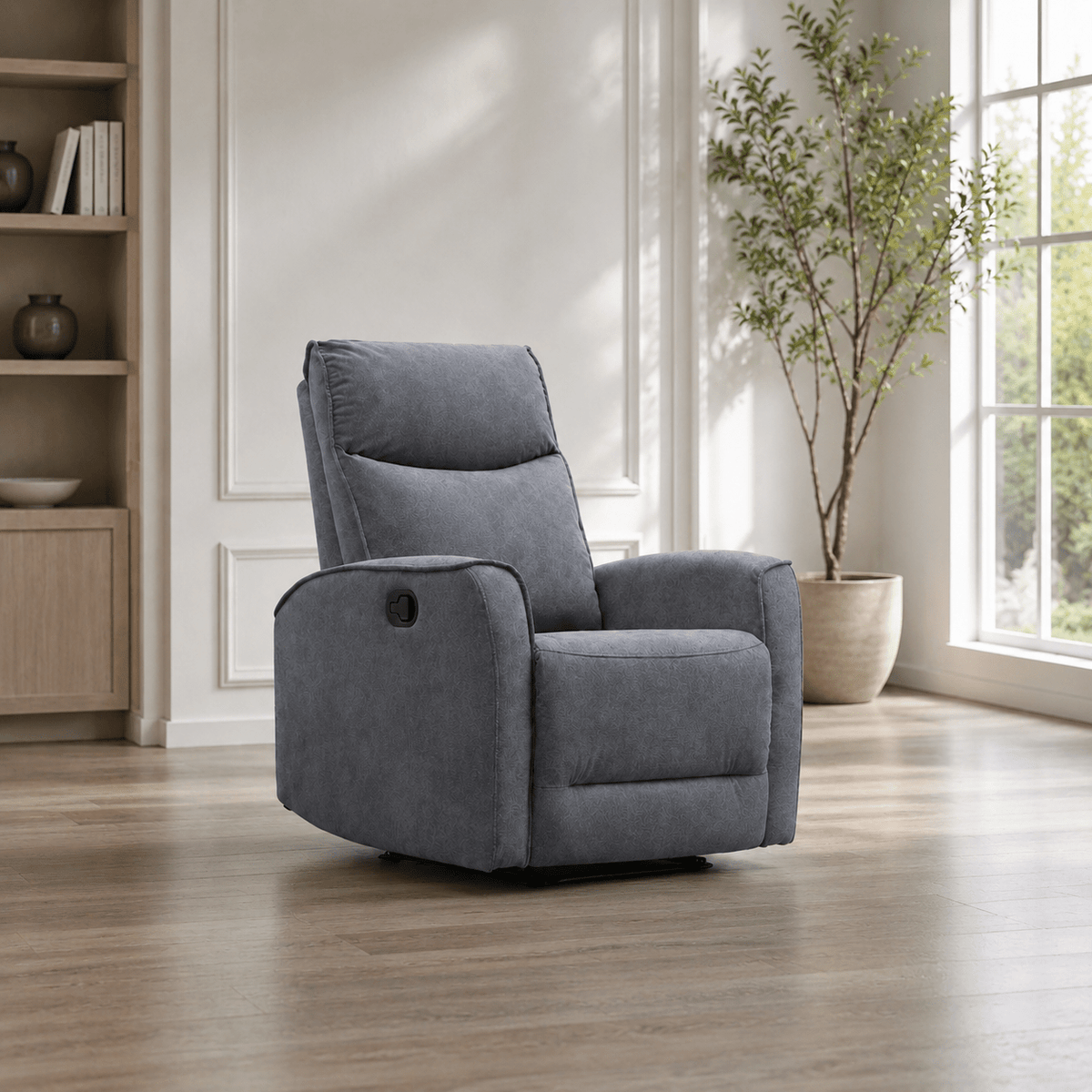 Nairobi Charcoal Manual Recliner Recliners| Roots Furniture