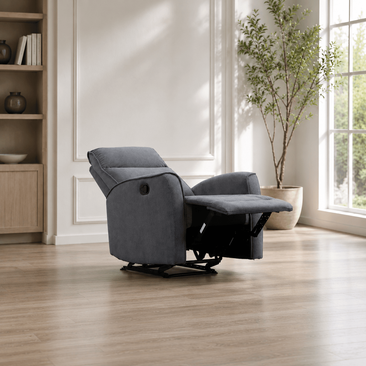 Nairobi Charcoal Manual Recliner Recliners| Roots Furniture