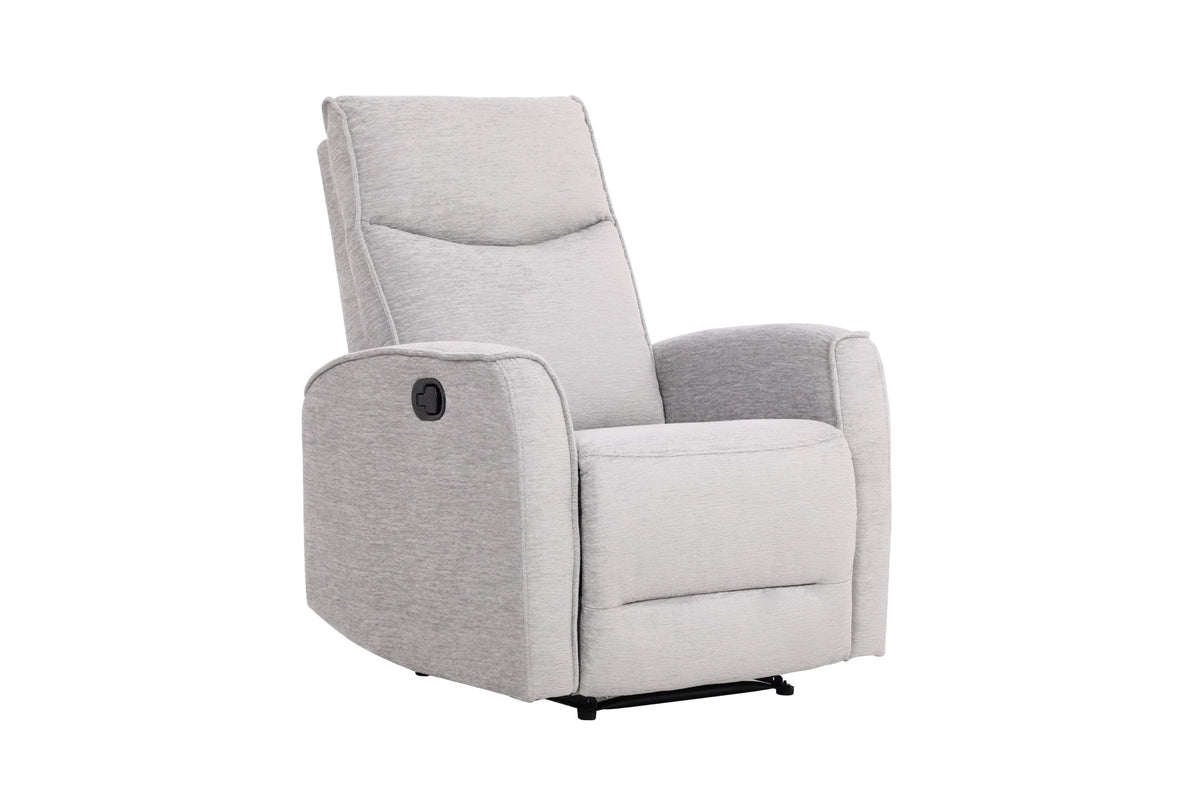 Nairobi Light Grey Manual Recliner Recliners| Roots Furniture
