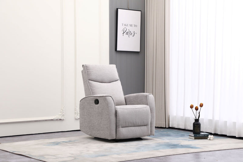 Nairobi Light Grey Manual Recliner - Al Rugaib Furniture