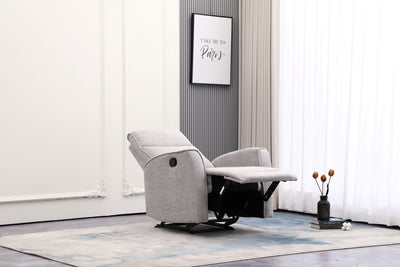 Nairobi Light Grey Manual Recliner - Al Rugaib Furniture