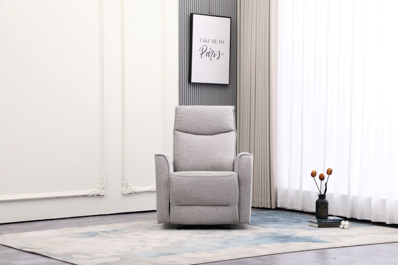 Nairobi Light Grey Manual Recliner - Al Rugaib Furniture