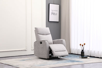 Nairobi Light Grey Manual Recliner - Al Rugaib Furniture