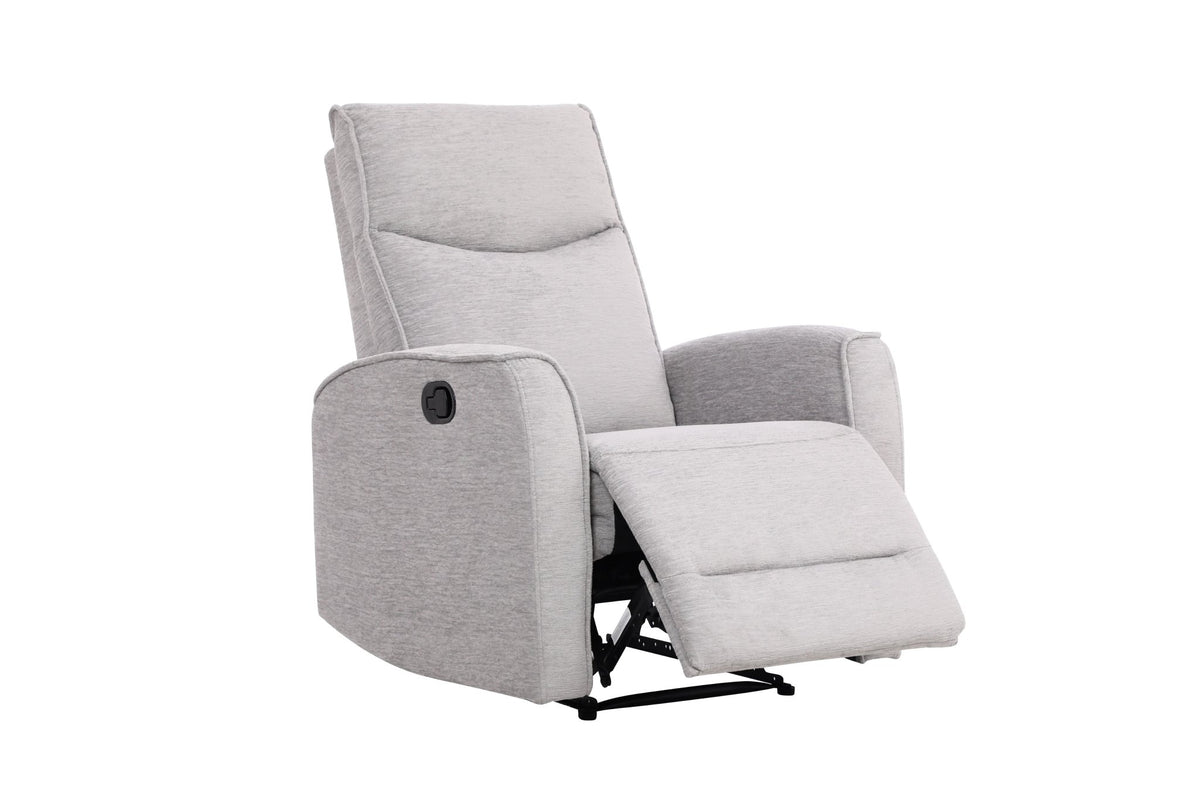 Nairobi Light Grey Manual Recliner Recliners| Roots Furniture