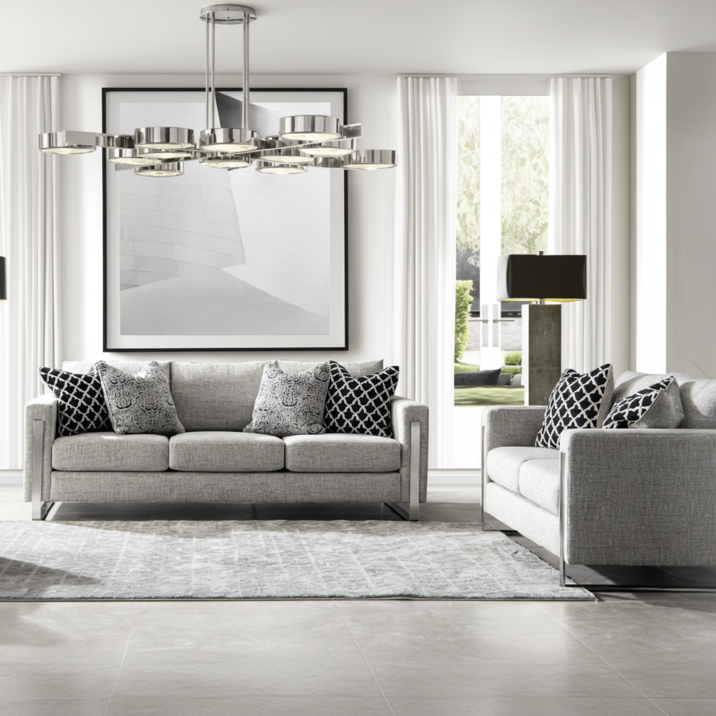 Najla Grey Living Room Set Roots Furniture