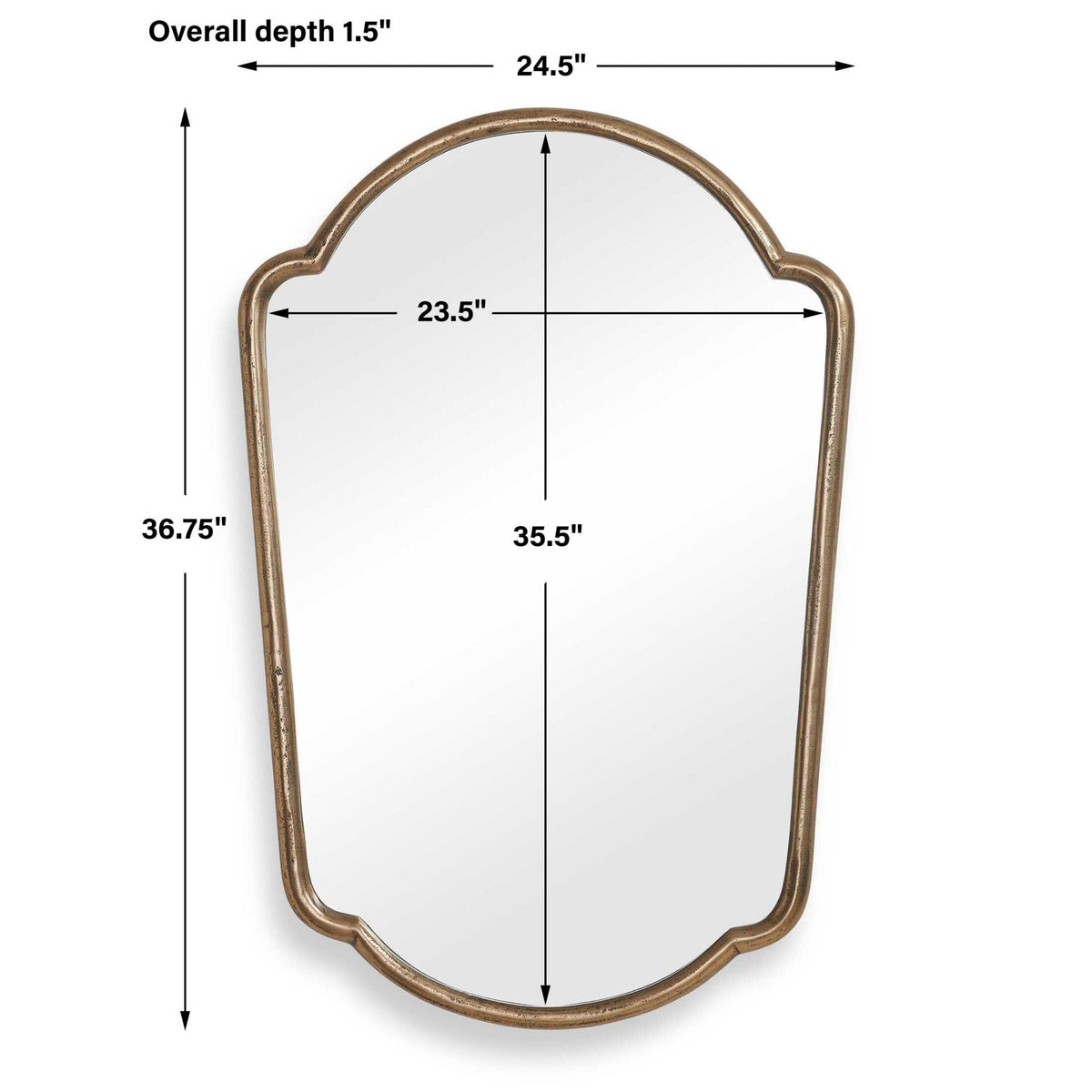 Naomi Antique Brass Mirror Mirrors| Uttermost