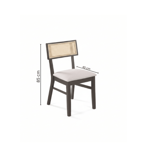 Napoli Round Natural Wood × Black Dining Set – Table + 4 Chairs – Natural elegance with a modern touch for medium spaces Dining Set| Otath