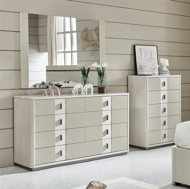 Natural Harmony Off-White King SET Bedroom Sets| Roots Furniture