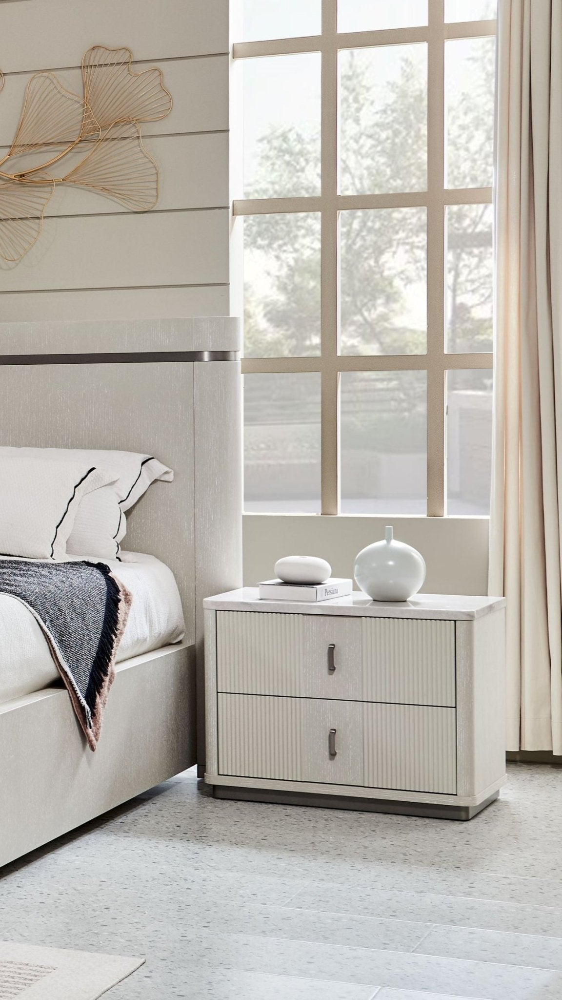 Natural Harmony Off-White NightStand Nightstands| Roots Furniture